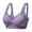 Purple, variant on Fesfesfes 3PC Women's Tank Full Cup Comfortable And Breathable Underwear Bra Wire-Free Bra