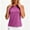 Purple, variant on Dpjklzsn Women's Sleeveless Golf Polo Shirt, Half Zip Racerback Tennis Athletic Top