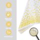 thumbnail image 3 of 1 mantel desechable blanco y dorado para mesa rectangular, cubierta de mesa con confeti dorado, para despedida de soltera, compromiso, boda, 137 cm x 274 cm, 3 of 5