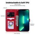 thumbnail image 4 of for Galaxy A22 5G 6.6 Inch Case, Samsung A22 5G Wallet Case, PU Leather Wrist Strap Card Slots Soft TPU Shockproof Protective Flip Folio Cover Phone Case for Samsung Galaxy A22 5G,Red, 4 of 9