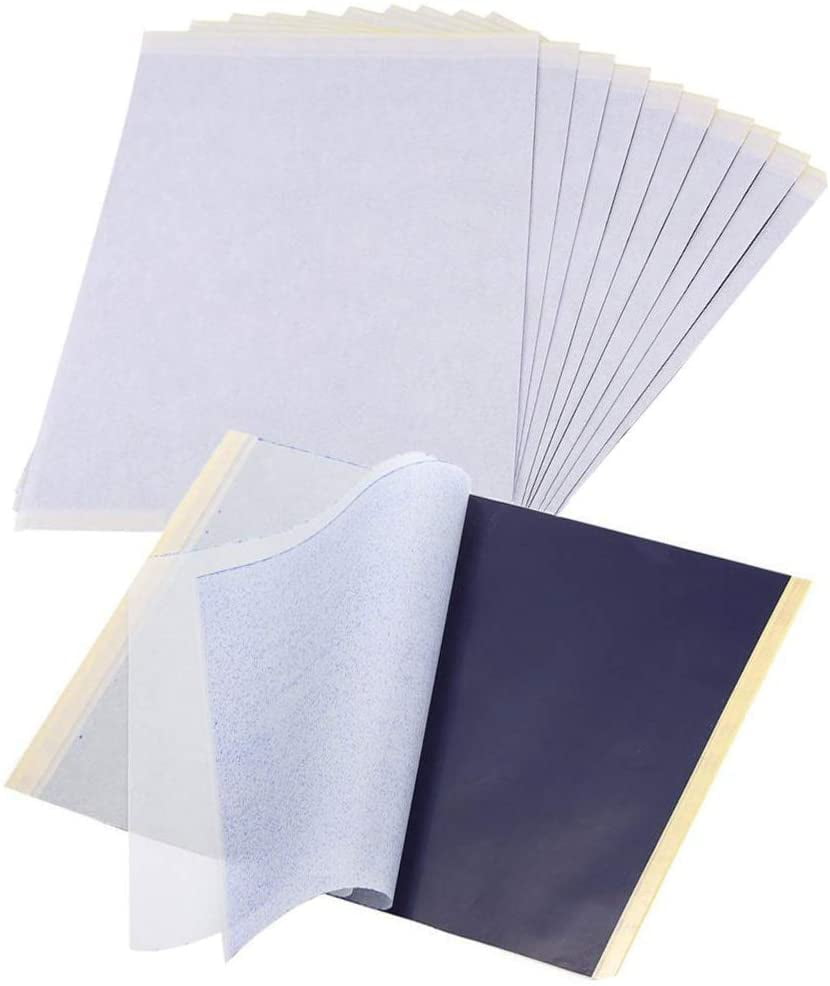 25 Sheets of Tattoo Transfer Paper Paper, Tattoo Stencils Tracing Paper A4 Carbon Paper, Tattoos Graphite Paper Transfer Foil Paper for Tattoo