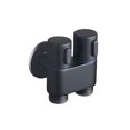 thumbnail image 1 of Wall Mounted Faucet 1 In 2 Out Diverter Angle Valve Dual Control Bathroom Faucet for Self Cleaning (Black), 1 of 5