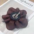 thumbnail image 5 of Satin Fabric Rose Flower Brooch for Women 5.5in Oversized Camellia Corsage Elegant Floral Boutonniere for Wedding Party Dance Banquet Ceremony Dress Accessory Handmade Jewelry, 5 of 12