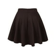 thumbnail image 2 of Made by Johnny Women's Basic Versatile Stretchy Flared Skater Skirt M BROWN, 2 of 6