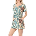 thumbnail image 3 of KOGMO Womens Tie Dye Short Sleeve V-Neck Tunic Top with pockets, 3 of 3