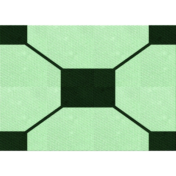Ahgly Company Indoor Rectangle Patterned Mint Green Area Rugs, 2' x 3'