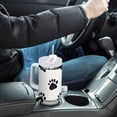 thumbnail image 4 of Yayeee 40oz Stainless Steel Tumbler with Straw and Handle Double-Wall Insulated Travel Water Bottle, Black Cartoon Cat Paw, 4 of 8