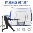 thumbnail image 5 of Soozier 7.5'x7' Baseball Practice Net Set w/ Catcher Net, Tee Stand for Pitching, Fielding, Practice Hitting, Batting, Backstop, Blue, 5 of 9
