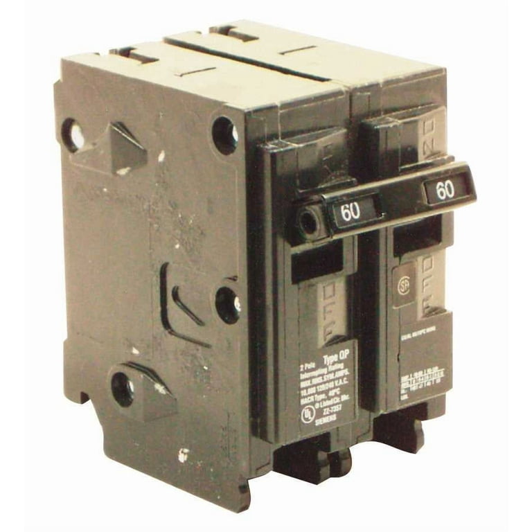 Siemens Q260 60 Amp Dual Pole Circuit Breaker, 120/240V, Thermal