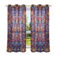 thumbnail image 6 of Yayeee Window Curtains Set of 2 for Living Room Light Filtering 63"x42", Red Geometric Eagle, 6 of 7