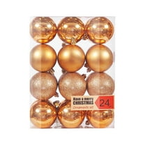 Opehuo 24pcs Christmas Tree Decorations Christmas Balls, Shatterproof Plastic Balls Xmas Decorative Hanging Ornaments,Xmas Decorative Hanging Ornaments Christmas Tree Decoration (1.2",Bronze)