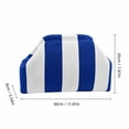 thumbnail image 3 of Large Makeup Organizer with Knitted Fabric and Zipper Closure, Blue and White Striped, for Travel and Daily Storage, Cosmetic Organizer, 3 of 6