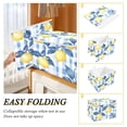 thumbnail image 2 of Yayeee Collapsible Cube Storage Bin with Lid Fabric Closet Decorative Basket with Handles, Light Blue Lemon, 2 of 7