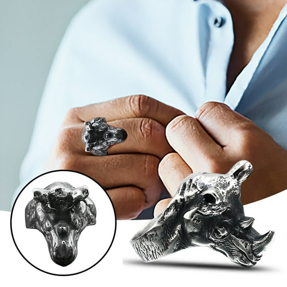 TIMIFIS Mens Rings Men's Vintage Open Removable Size Jewelry Valentine'S Day Gift
