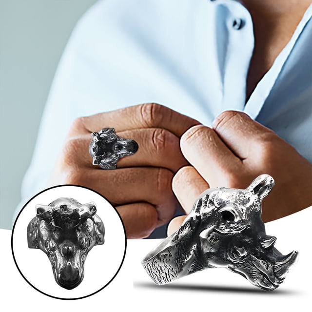 TIMIFIS Mens Rings Men's Vintage Open Removable Size Jewelry Valentine'S Day Gift