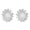 Silver, variant on Beautiful Floral Studs Earrings Symbolizing Sunshine And Happiness Ear Accessories Jewelry For Ladies