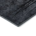 thumbnail image 3 of Addison Rugs Mayfield Premium Machine Washable Transitional Floral Charcoal Round Rug, 8' X 8' Machine Washable Transitional Floral Charcoal Oversized Sherpa Throw Blanket, 3 of 6