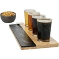 thumbnail image 5 of Beer Tasting Flight Sampler Board - Set Includes Four 6 oz Pilsner Craft Brew Glasses & Wooden Paddle w Chalkboard - Great for Father' Day, Game Nights & Taste Testing Ales, 5 of 6