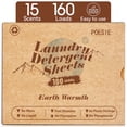 thumbnail image 2 of (2 pack) Poesie Laundry Detergent Sheets, Earth Warmth Scent, No Plastic, 160 Count, 1 Pack, 2 of 9
