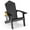 Black, variant on Spaco Folding Adirondack Chairs, Weather Resistant HIPS Outdoor Adirondack Chair with Cup Holder-Red, Patio Chairs, Lawn Chairs, Outdoor Chairs, Weather Resistant for Deck, Backyard, Garden