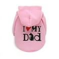 thumbnail image 3 of DizeyBoyo Lovely I Love My Daddy Mommy Small Dog Puppy Pet Cotton Clothes Small Dog Sweater with Hood, 3 of 4