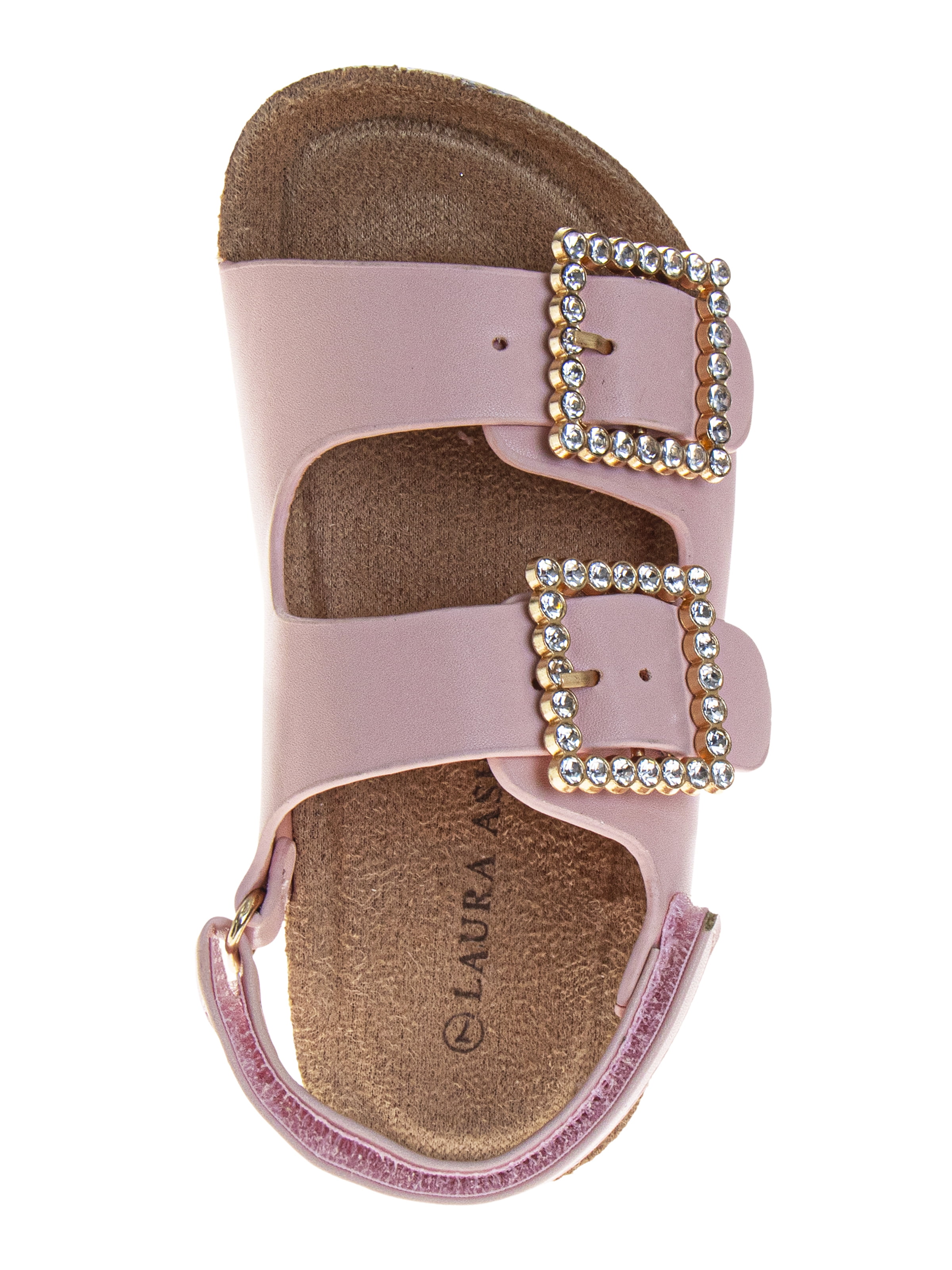 Laura Ashley Toddler Girls Double Buckle Embellish Sandals
