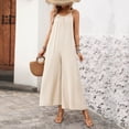 thumbnail image 2 of PBFRDSJ One Piece Jumpsuits for Women Sleeveless Spaghetti Strap Loose Romper Summer Casual Breathable Wide Leg Jumpsuit, 2 of 7