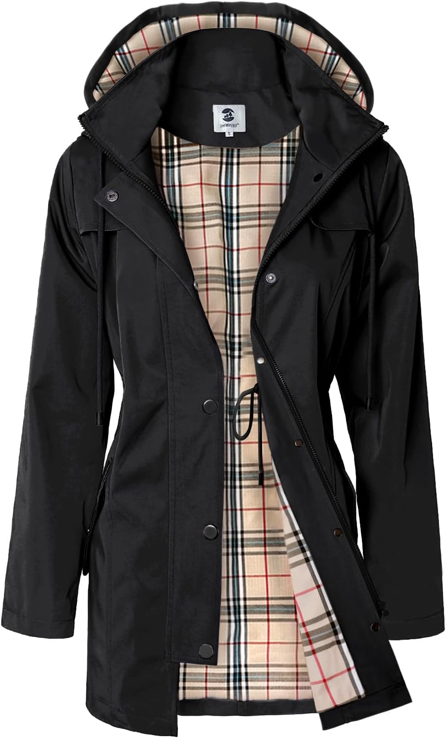 SaphiRose Women's Waterproof Hooded Rain Jacket photo 1