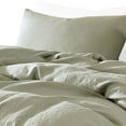 thumbnail image 2 of Edge 4 Piece King Size Duvet Comforter Set - Washed Linen - Sage Green, 2 of 5