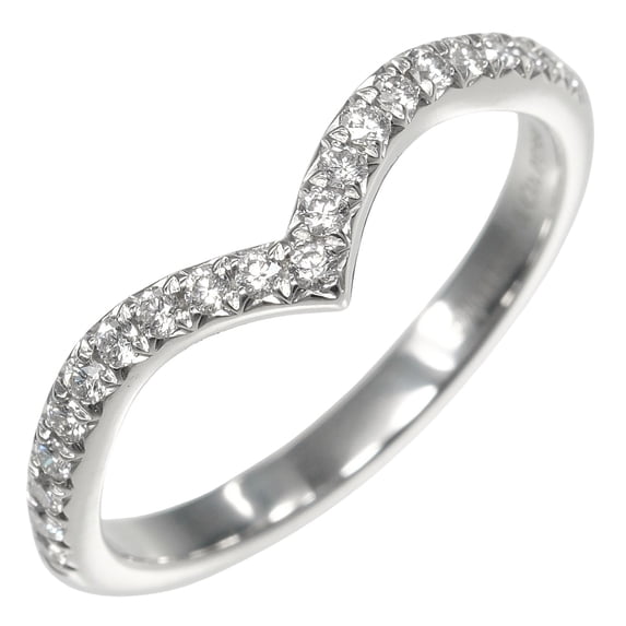 Pre-Owned Tiffany & Co. Soleste V ring, size 10.5, Pt950 platinum with diamonds, approximately...
