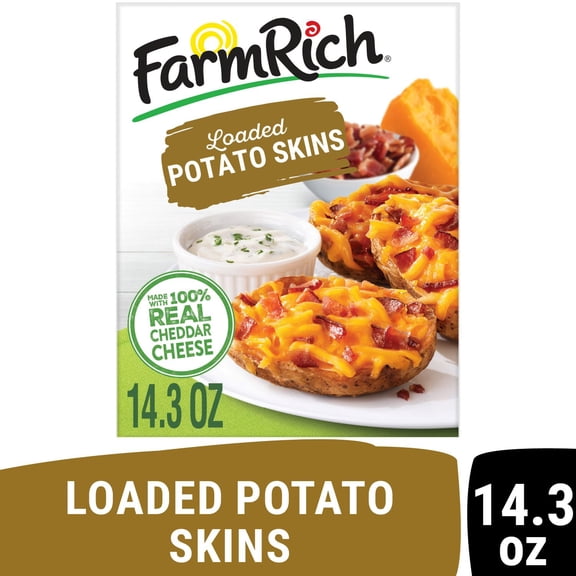 Farm Rich Loaded Potato Skins, 14.3 oz (Frozen Snacks and Appetizers)