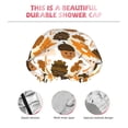 thumbnail image 3 of KLL Autumn Woodland Characters Pattern Shower Cap & Bath Cap for Women,Reversible Oversized Waterproof Shower Caps for all Hair Lengths,Elastic Reusable Bathing Hair Cap, 3 of 6