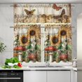 thumbnail image 5 of Butterfly Sunflower Mushroom Kitchen Curtains Sets Valance for Kitchen Windows, Small Short Curtains Window Treatments Valance Sets for Kitchen Cafe 3 Piece Kitchen Curtains, 5 of 6