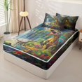 thumbnail image 2 of Homewish Vintage Dino Zipper Twin Comforter Sets with Fitted Sheet and 2 Pillowcases,Jungle Wildlife Zipper Bedding Set,Green,Black Reversible,4pcs, 2 of 8