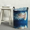 thumbnail image 5 of Goofa White Jellyfish Dansing in the Ocean Printed Circular Hamper,Laundry Basket with Handles,Storage Baskets Foldable,Large Capacity Laundry Hamper-Medium, 5 of 8