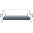 thumbnail image 1 of TRAHOO-Stretch Cushion Covers Sofa Cushion Couch Seat Covers Slipcovers Soft Replacement Unique Pattern Furniture Protector with Elastic Bottom (Light Gray, 1 Pc 3-Seat Cushion Cover), 1 of 4