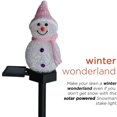 thumbnail image 3 of Solar Lights-Pink Snowman LED Electronic Solar Lights Ground Plug Lights Santa Claus Ground Plug Outdoor Snowman Lawn Lights for Garden, 3 of 5