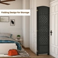 thumbnail image 6 of Costway 6-Panel Room Divider 6Ft Weave Fiber Folding Privacy Screen Black, 6 of 11