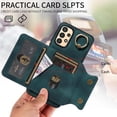 thumbnail image 3 of Phone Case for Samsung Galaxy A13 4G Wallet Cover with Tempered Glass Screen Protector and Ring Stand Credit Card Holder Slot Leather Cell A 13 LTE 2022 13A SM-A135U Women Girls Green, 3 of 7