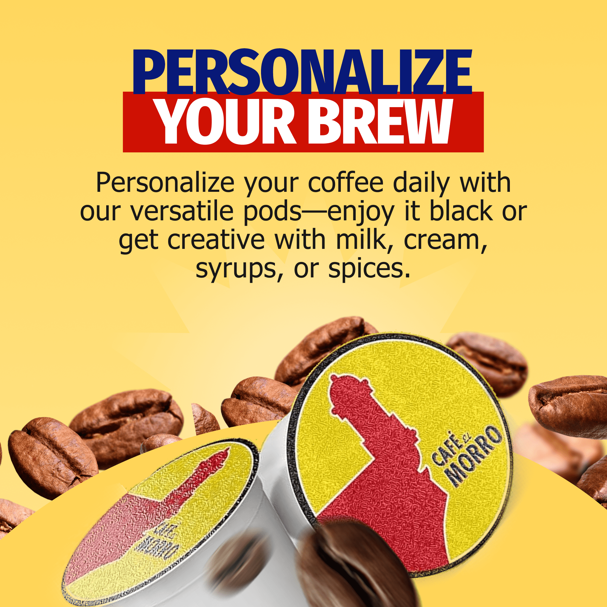 Cafe El Morro Espresso Single-Serve Pods (60 Count) Compatible with Keurig K-Cup Brewers