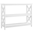 thumbnail image 1 of Yaheetech 3-Tier Console Table with X-shape Structures, White, 1 of 8