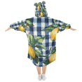 thumbnail image 2 of FORMRS Wearable Blanket Hoodie with Sleeves for Kids Cozy Flannel Sweatshirt, Cartoon Beige Lemon, 2 of 7