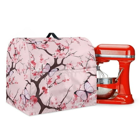 

Xoenoiee Butterfly Cherry Blossom Print Stand Mixer Cover for Kitchen Aid Mixers Cover Compatible With 6-8 qt Mixers Dust-proof Waterproof Kitchen Appliance Accessories Covers L