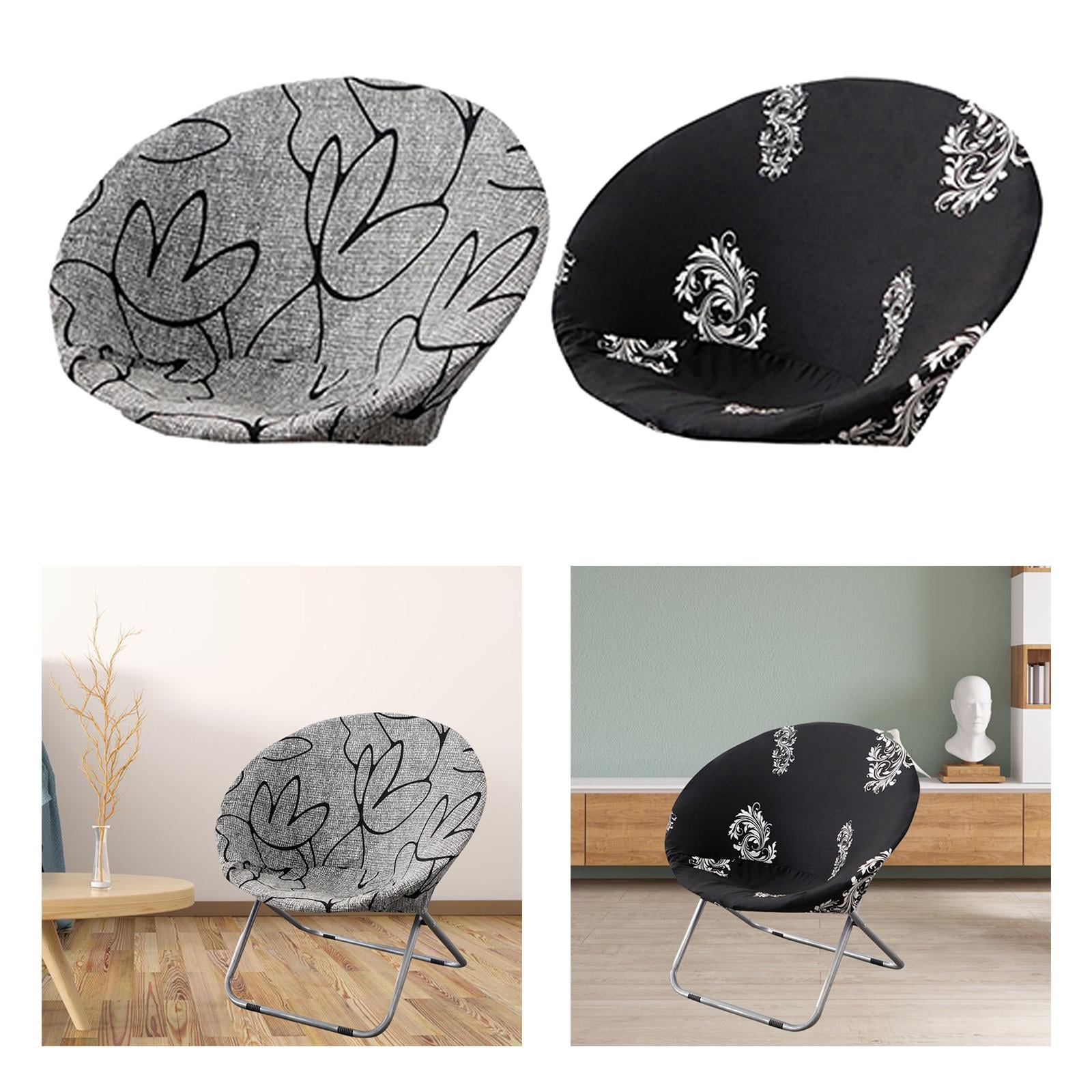 2× Saucer Chair Covers Moon Chair Stretchable Polyester for Hotel Furniture Protection