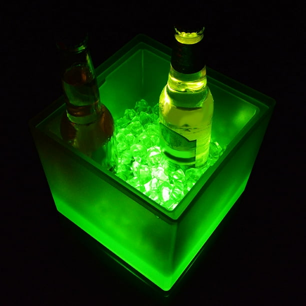 de de Doble Capa, Caja de Cerveza Recargable Que Cambia de 7 , Contenedor de Bebidas de Cerveza de 3,5 L, Utensilios de verde1 Macarena Cubeta de hielo