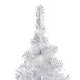 thumbnail image 2 of vidaXL Artificial Pre-lit Christmas Tree with Ball Set Silver 150 cm PET, 2 of 5