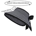 thumbnail image 3 of Bibifish Womens Straw Visor Large Brim Foldable Striped Sun Hat With Bow Tie Beach & Vacation Sun Hat, 3 of 5
