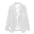 thumbnail image 4 of CYYOLLPF Zip Up Hooded Cardigan for Women Hollow Out Mesh Crochet Long Sleeve Oversized Loose Knit Sweater with Side Pockets Lightweight Breathable Boho Vacation Swim Cover Up Outwear White M, 4 of 4