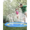 thumbnail image 2 of Coreus Splash Pad for Kids Ages 1-8 Sprinkler Mat for Toddlers 68" Inflatable Baby Pool Outdoor Water Play Toy Blue, 2 of 8