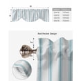 thumbnail image 6 of Fsddascl Blue Striped Tie Up Valance Curtains for Windows, Kitchen Curtains Window Treatments, Blue White Stripes Farmhouse Short Window Shades Valances for Bedroom Bathroom Cafe 42"x18", 6 of 7